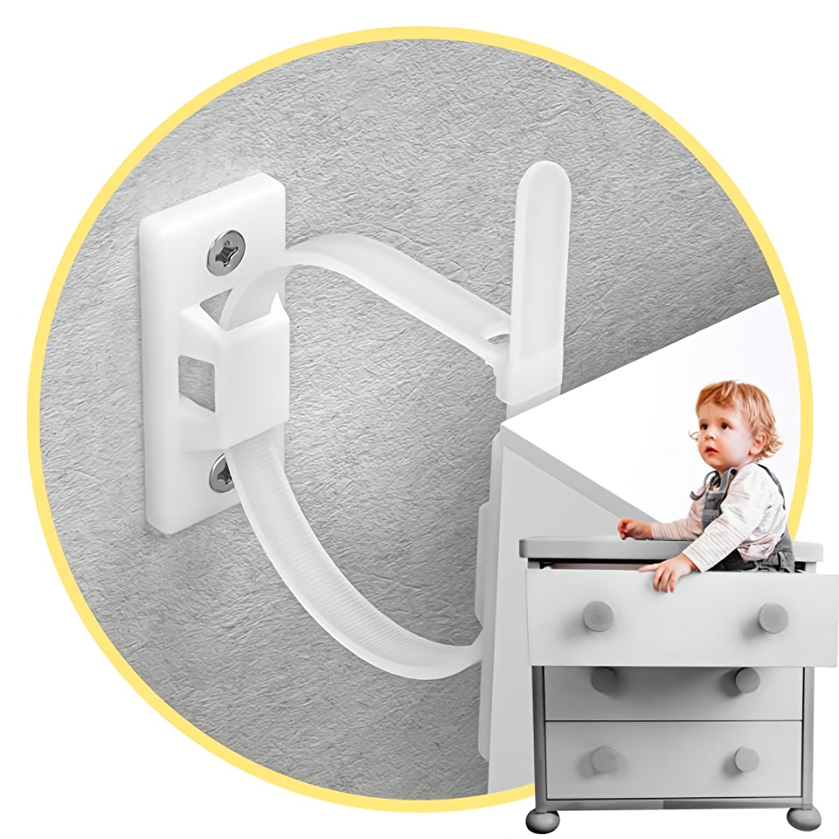 Earthquake Anchor Strap - Tali furnitur anchor Upgraded untuk pemeriksaan