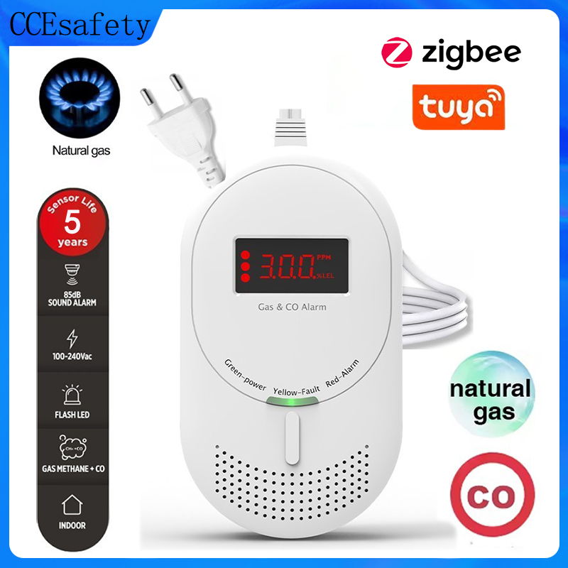 Co Detector Plug - Detektor Gas CO Zigbee Tuya CCEsafety,