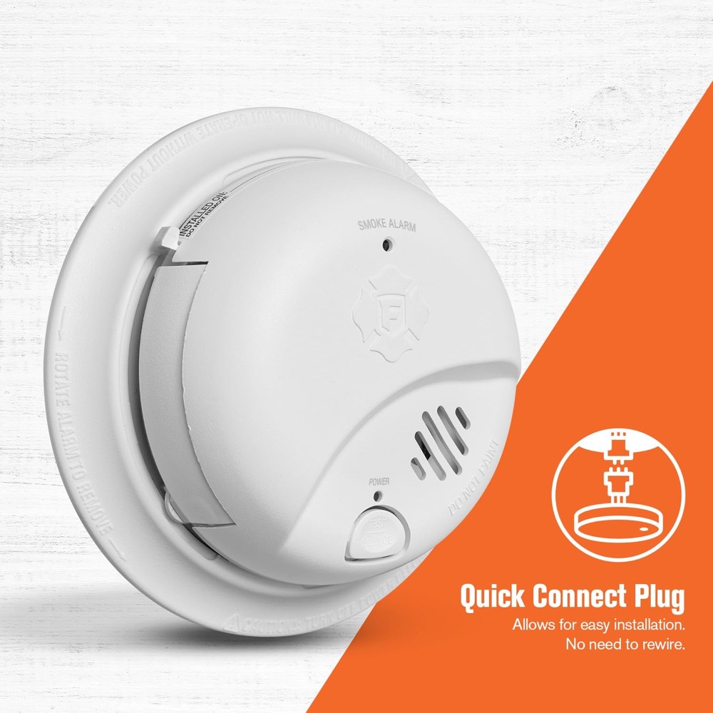 Smoke Detector Interconnected - Detektor Asap Interkoneksi Kabel Terpasang dengan