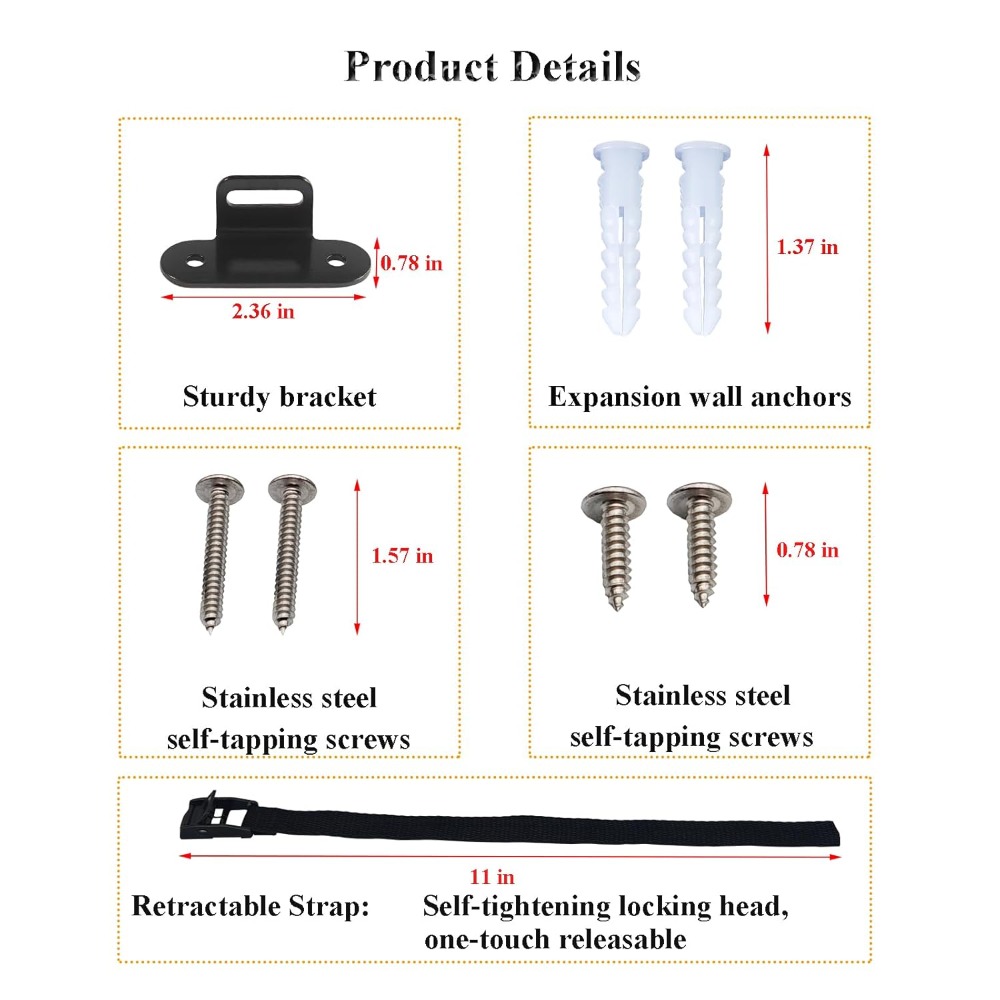 Earthquake Anchor Strap - Pemasangan Mudah, Penahan Gempa untuk Furnitur,