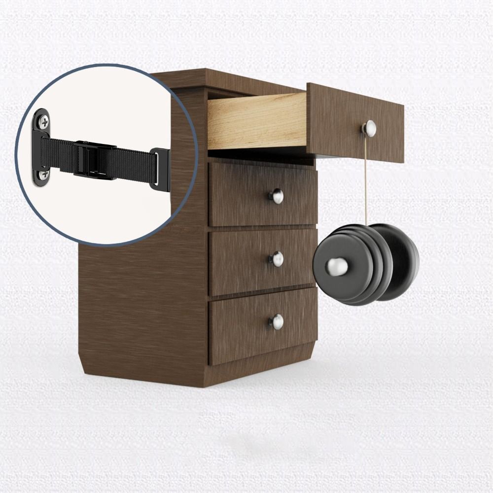 Earthquake Anchor Strap - Pemasangan Mudah, Penahan Gempa untuk Furnitur,
