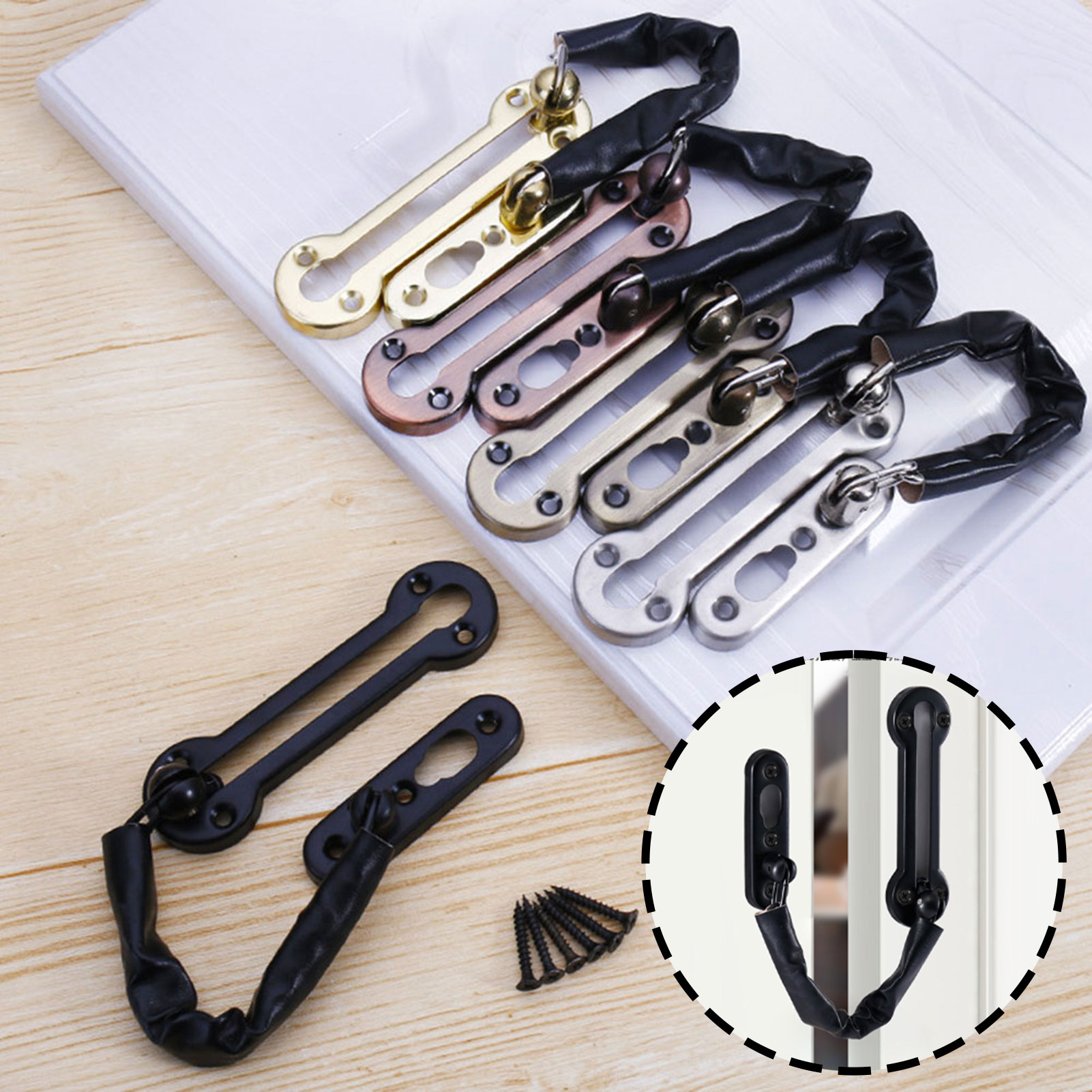 Security Chain Door - Kunci Pintu Rantai Anti Maling, Baut