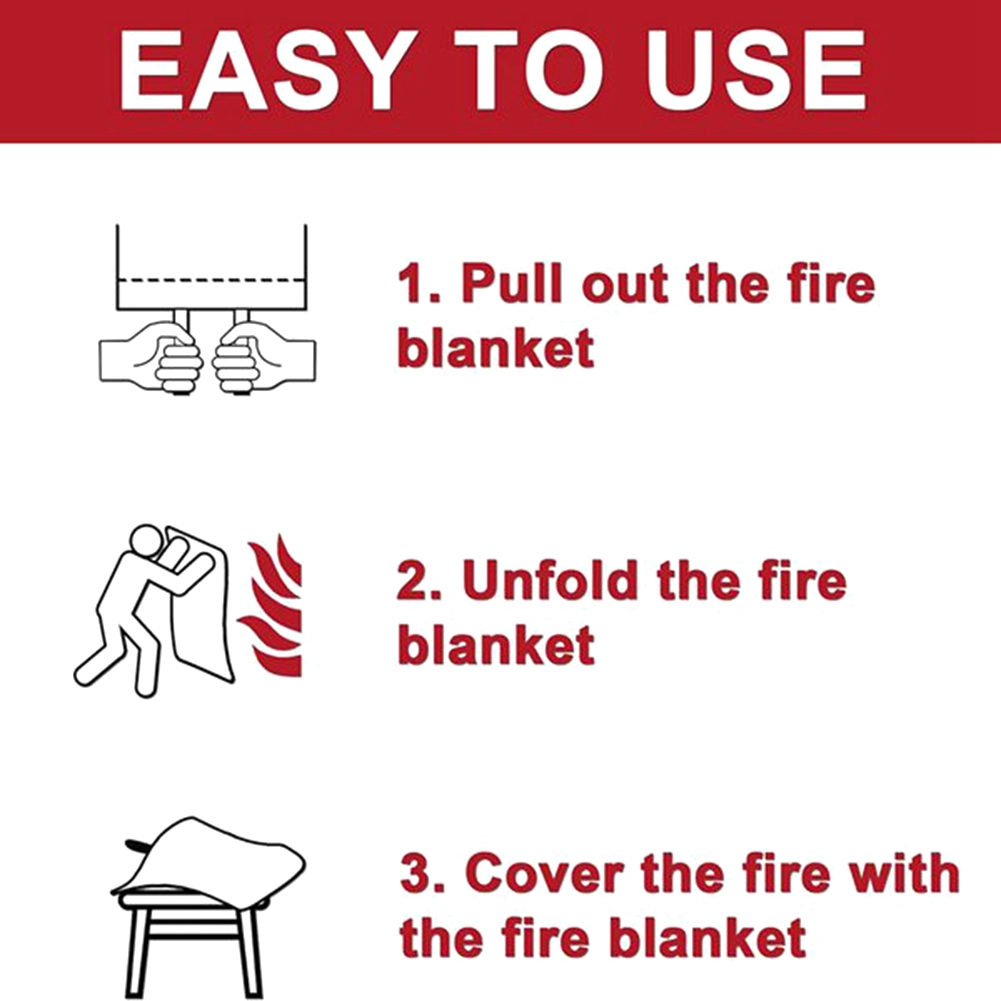 Fire Blanket Kitchen - A40Z-Selimut Darurat Anti Api, Selimut Anti