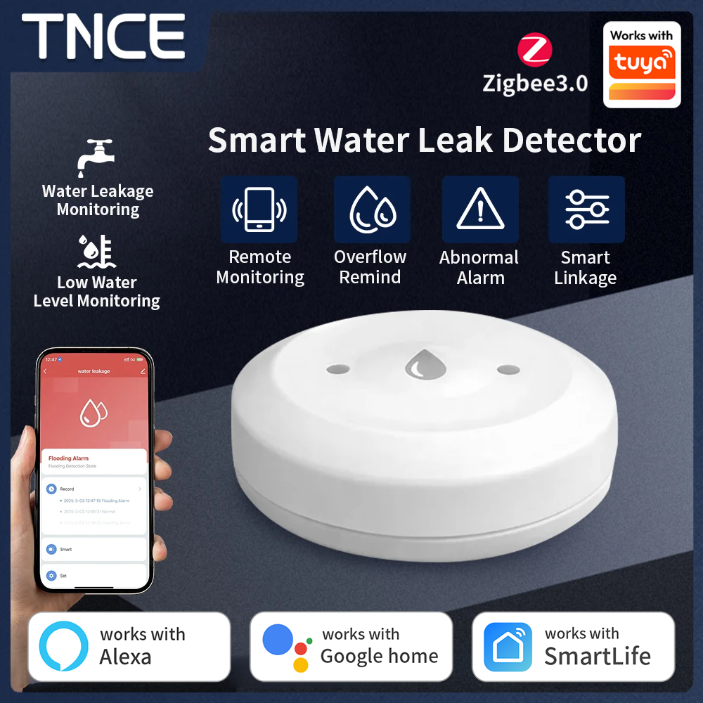 Water Alarm Sensor - TNCE ZigBee3.0 Tuya Sensor Deteksi Air