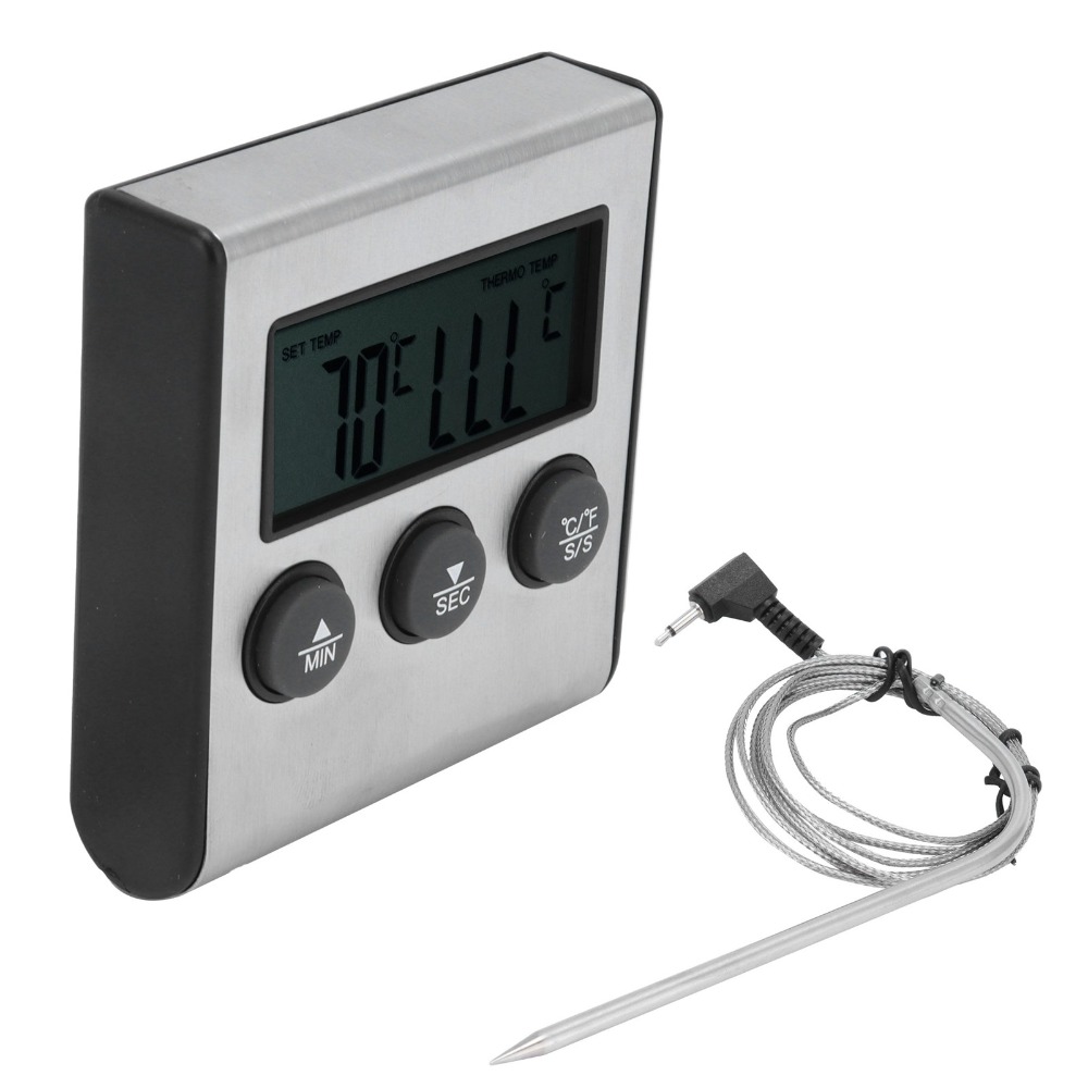 Pool Alarm Float - Termometer Daging Digital Perak dengan Layar