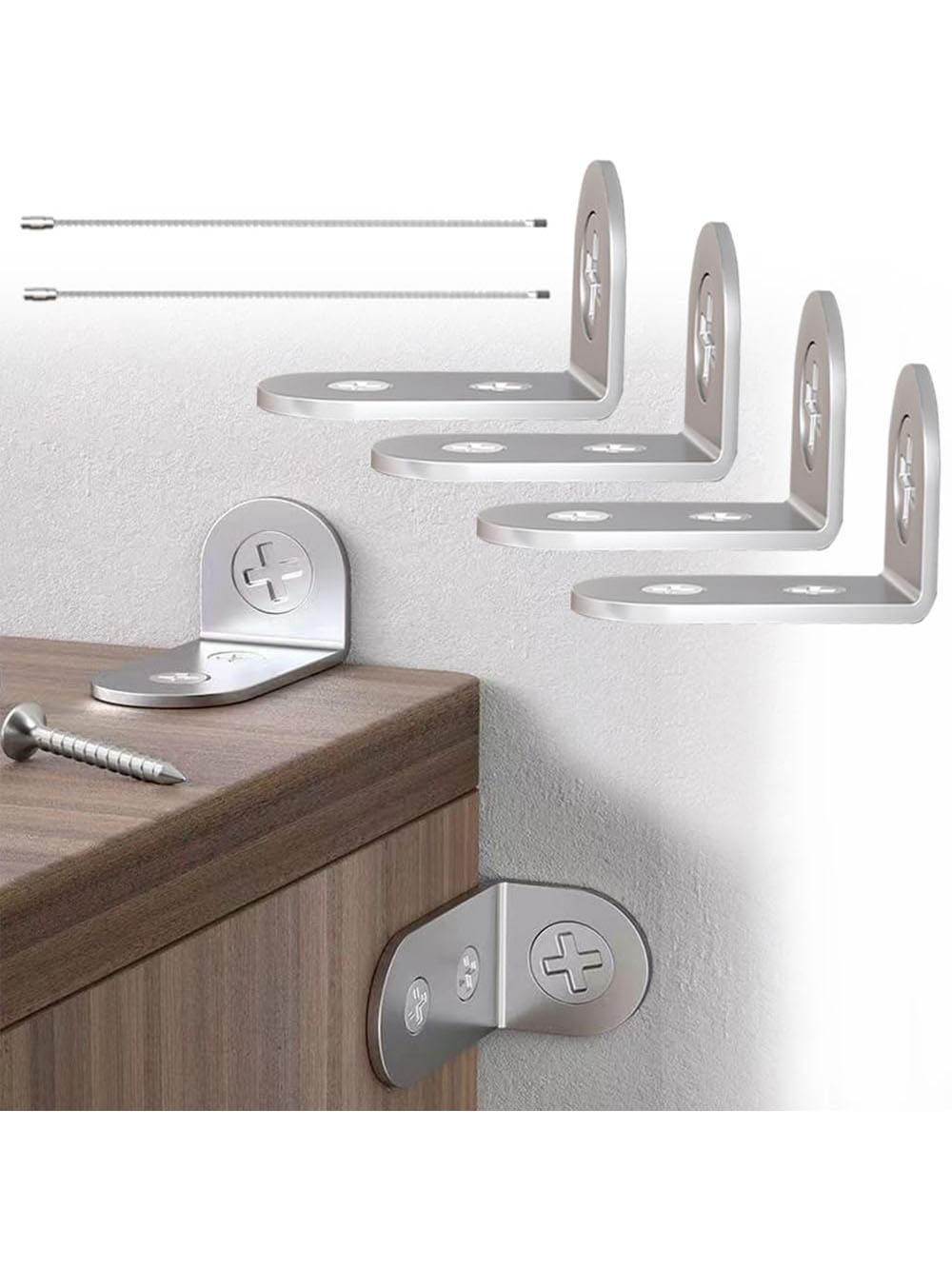 Earthquake Anchor Strap - 4 Buah Tali Pengikat Furnitur Anti
