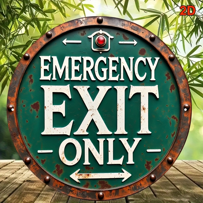Papan Tanda Darurat Logam Retr - Emergency Exit Sign ulasan dan harga