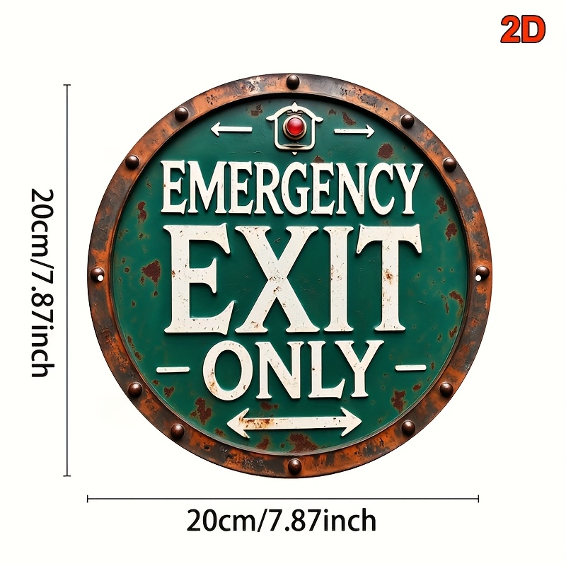 Papan Tanda Darurat Logam Retr - Emergency Exit Sign ulasan dan harga