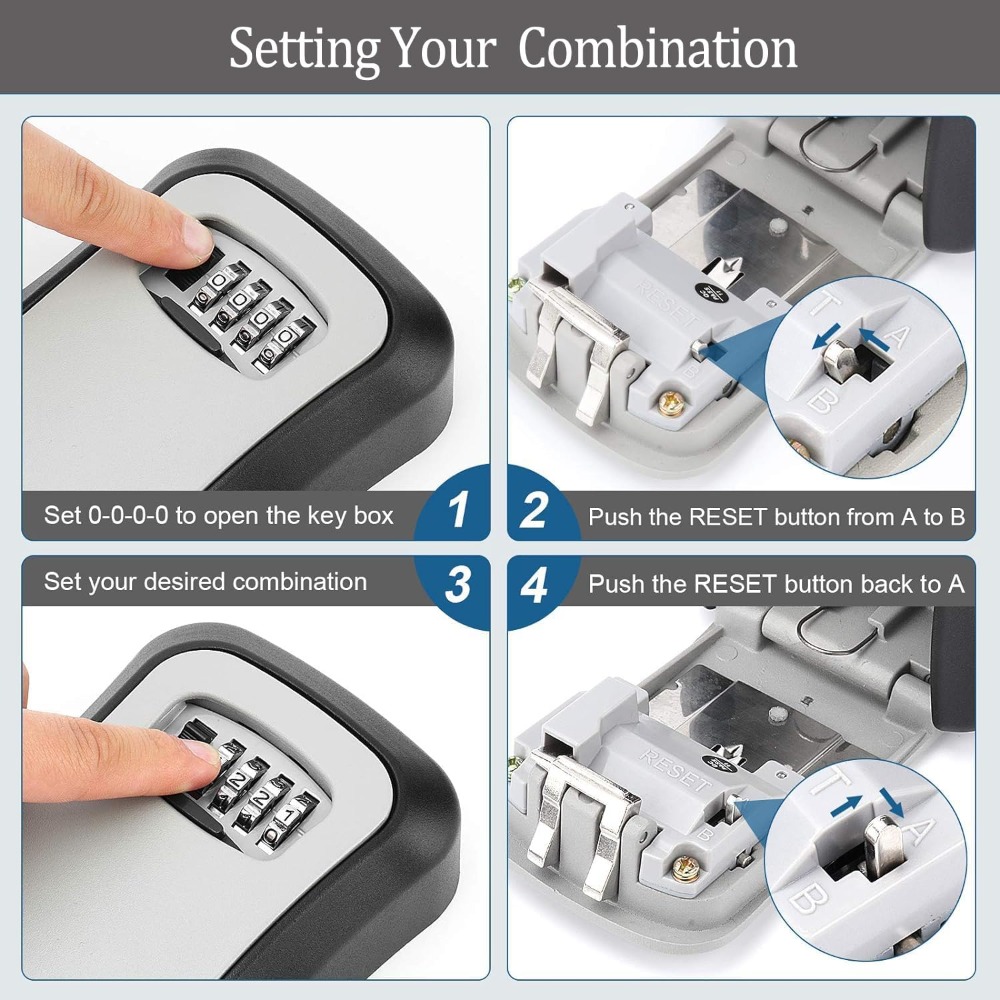 Kotak Kunci Keamanan Kotak Kun - Lockbox Key Secure ulasan dan harga