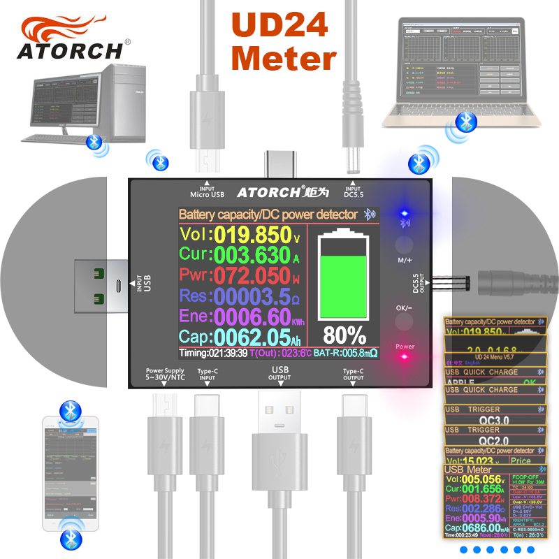 UD24 2.4'inch USB Tester DC5.5 - Co Detector Plug ulasan dan harga