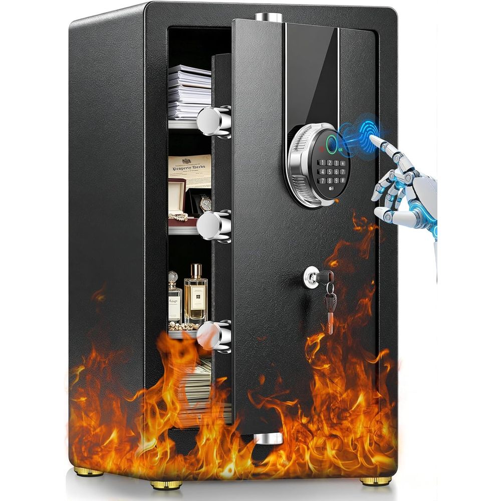Brankas Biometrik Besar dengan - Fire Safe Document ulasan dan harga