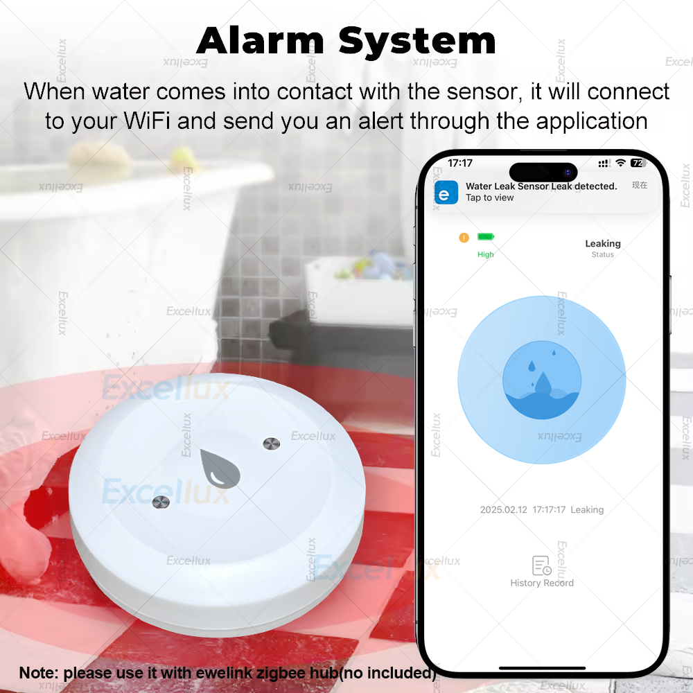 Ewelink Zigbee 3.0 Alarm Senso - Water Alarm Sensor ulasan dan harga