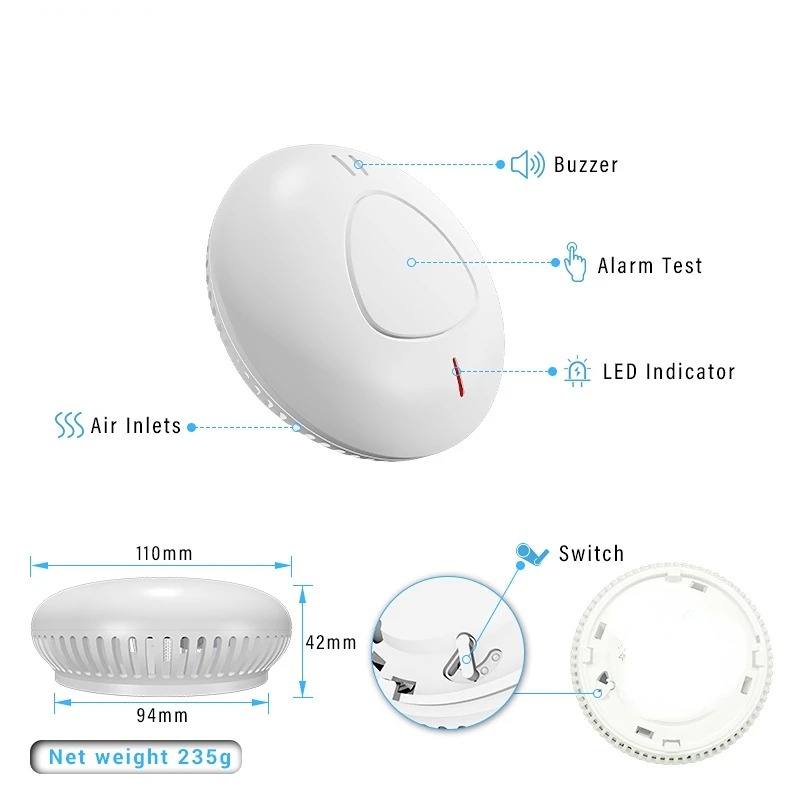 Sistem alarm keamanan rumah pi - Smoke Detector Interconnected ulasan dan harga