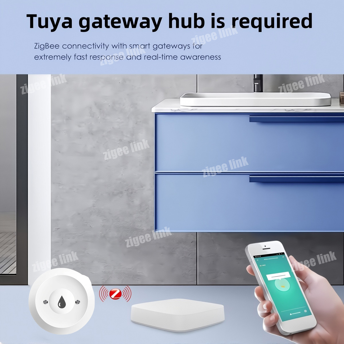 Sensor Air ZigBee 3.0 Detektor - Water Alarm Sensor ulasan dan harga