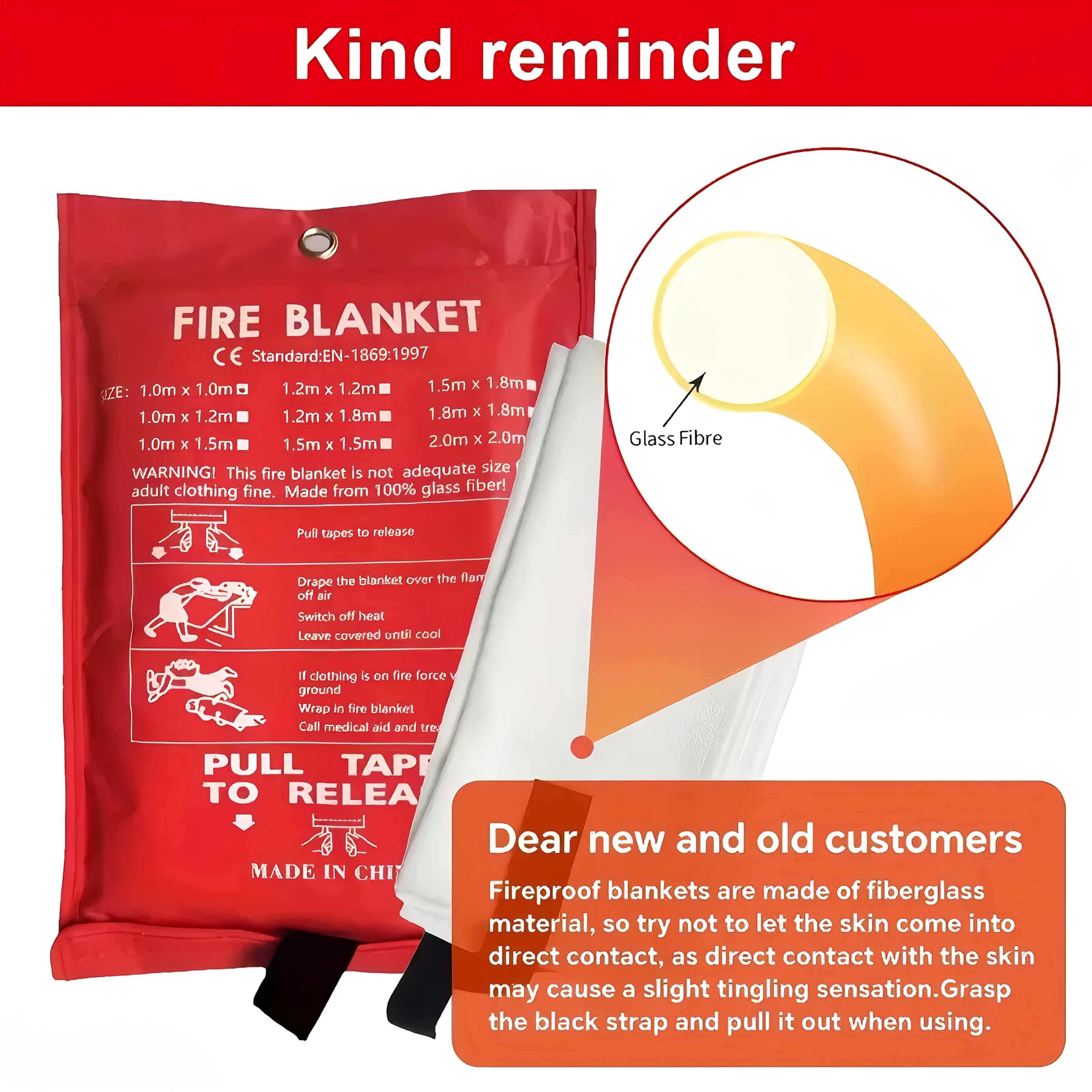 Selimut Api Fiberglass, Alas T - Fire Blanket Kitchen ulasan dan harga