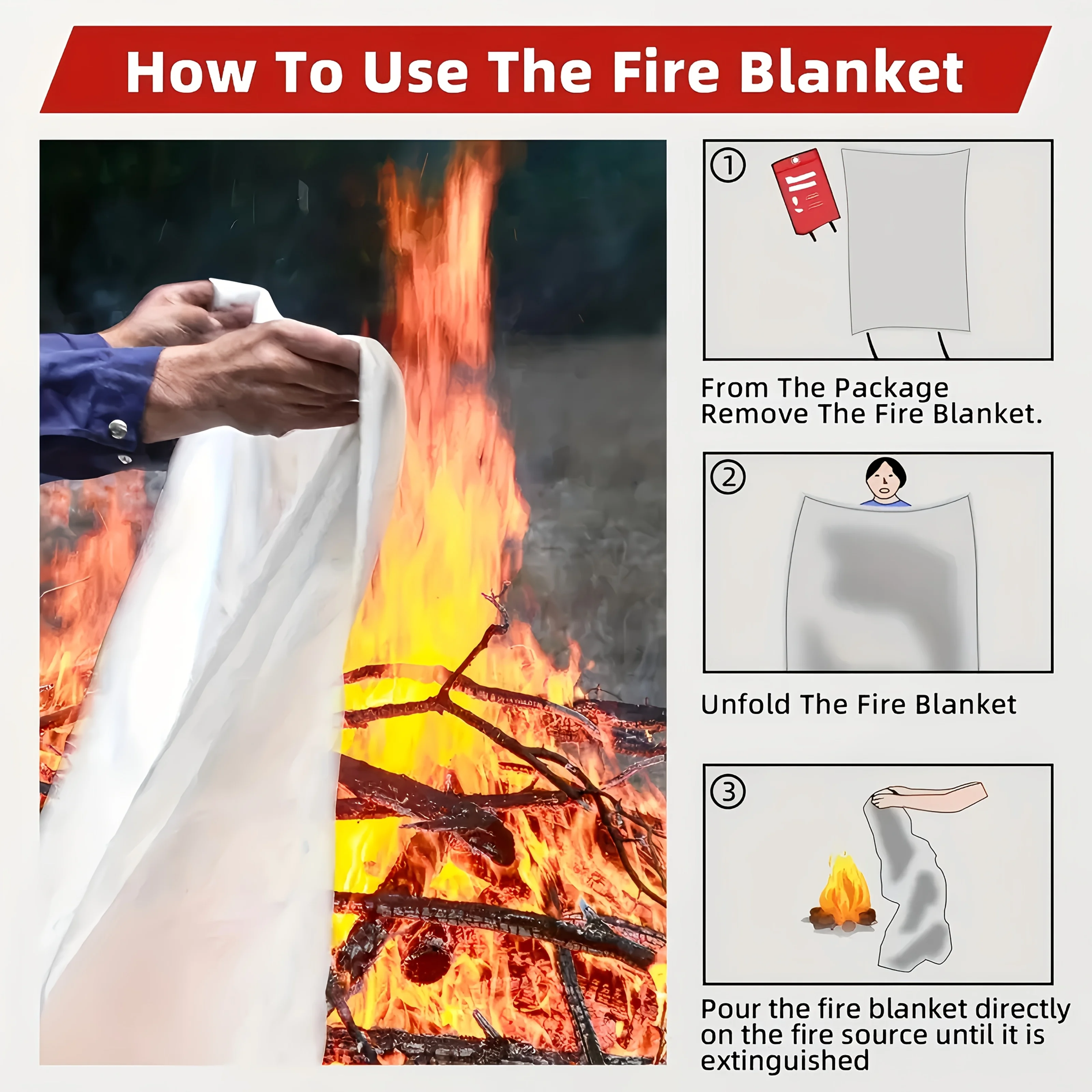 Selimut Api Fiberglass, Alas T - Fire Blanket Kitchen ulasan dan harga