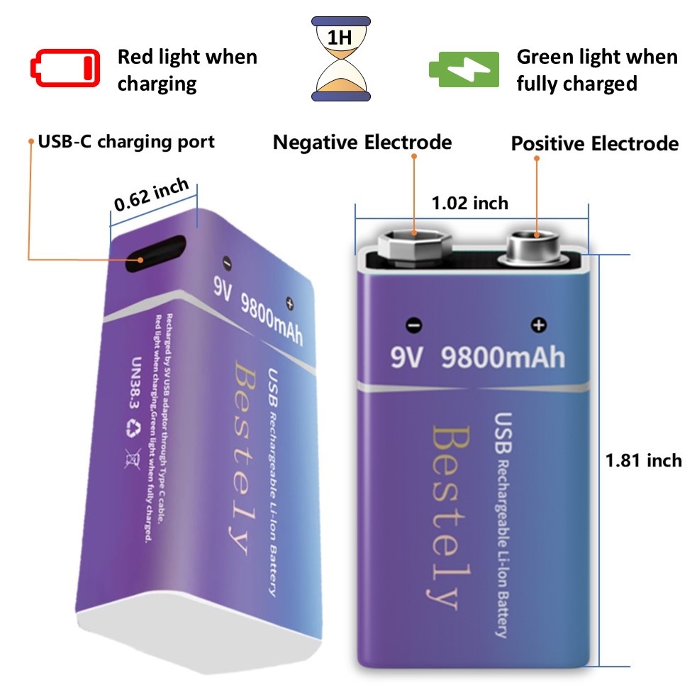Baterai 9V Isi Ulang, Baterai  - Smoke Detector Interconnected ulasan dan harga