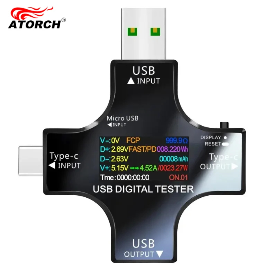 Penguji USB DC Tipe-C PD Voltm - Co Detector Plug ulasan dan harga