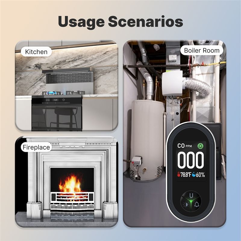 A93PHOT! Sensor Suhu Kelembaba - Co Detector Plug ulasan dan harga