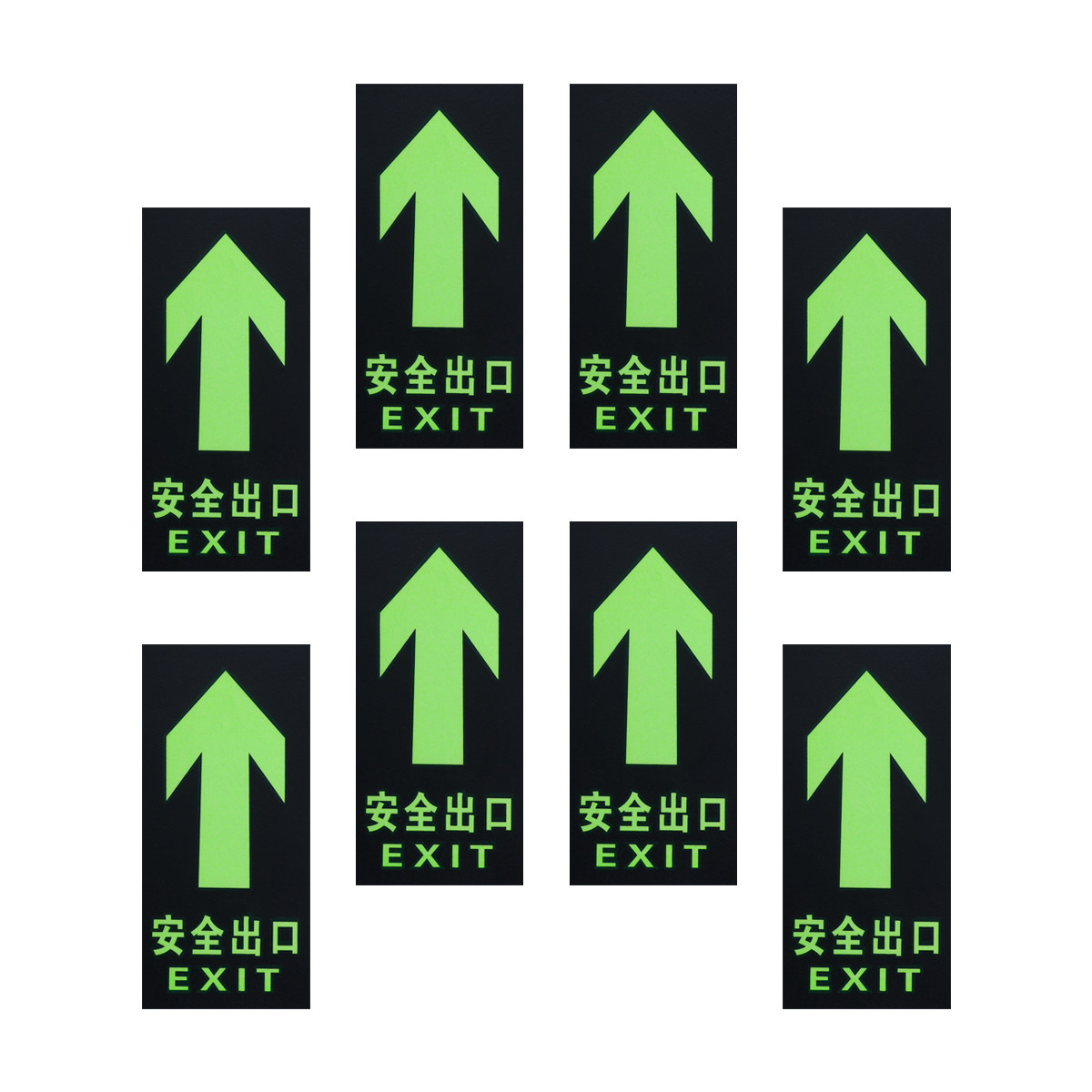 8 Buah Stiker Dinding Bercahay - Emergency Exit Sign ulasan dan harga