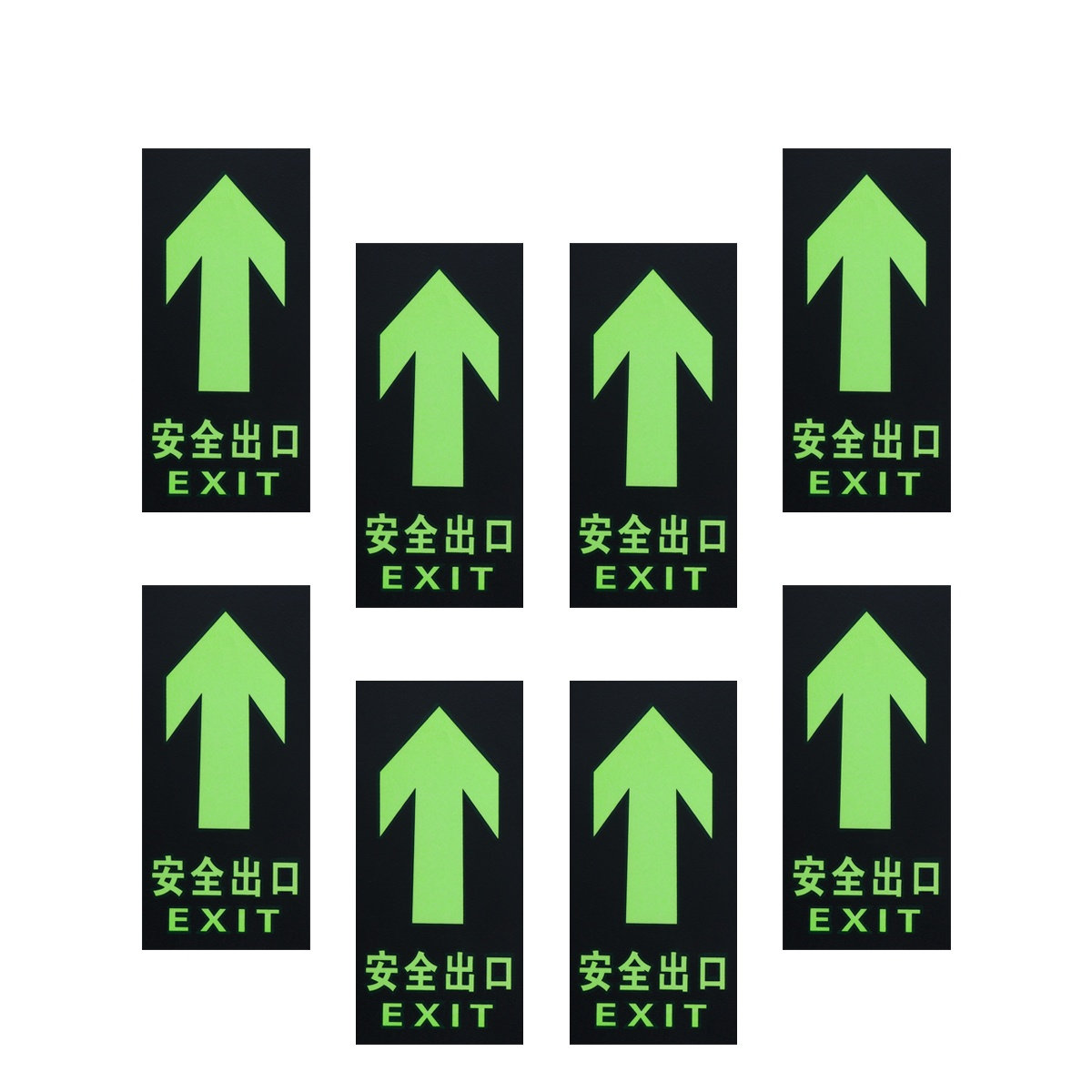 8 Buah Stiker Dinding Bercahay - Emergency Exit Sign ulasan dan harga