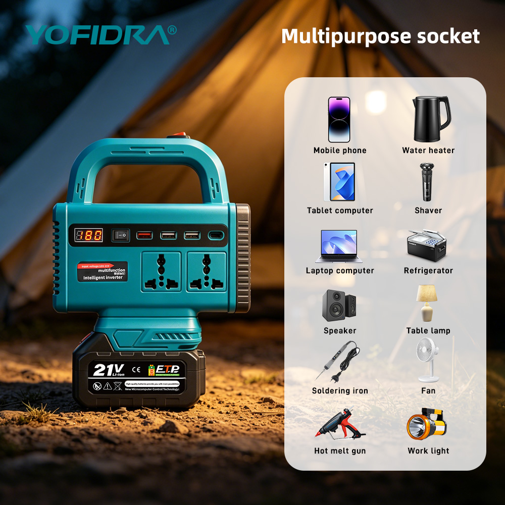 YOFIDRA 220V Inverter Daya Por - Power Outage Light ulasan dan harga