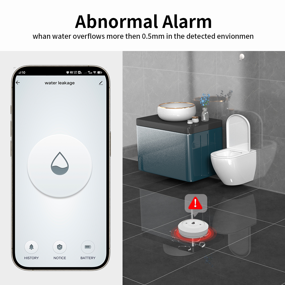 TNCE ZigBee3.0 Tuya Sensor Det - Water Alarm Sensor ulasan dan harga