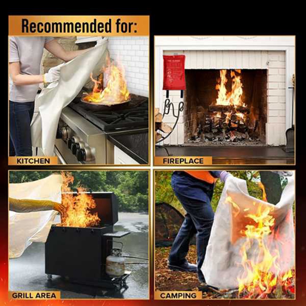 AED2-Tikar Darurat Anti Api, T - Fire Blanket Kitchen ulasan dan harga