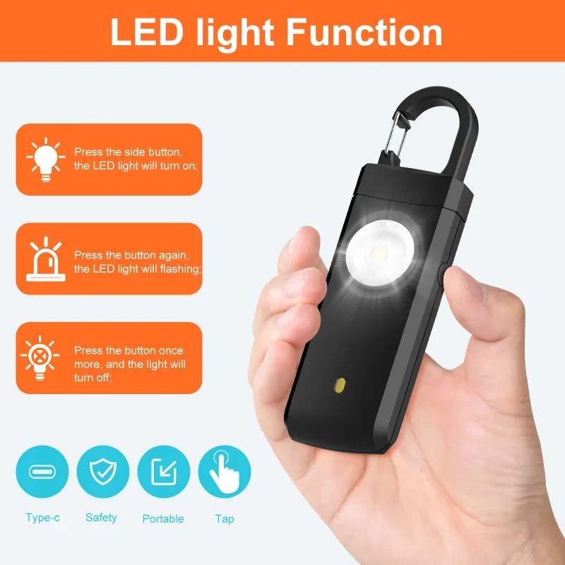 Senter LED Pertahanan Diri Lam - Personal Alarm Keychain ulasan dan harga