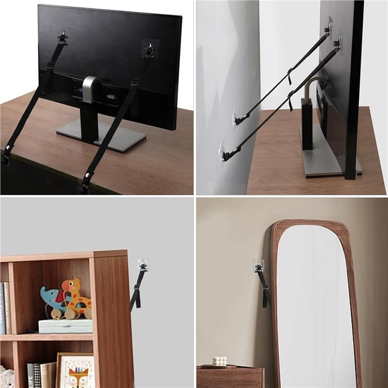 8 PCS Tali Pengaman TV yang Da - Earthquake Anchor Strap ulasan dan harga