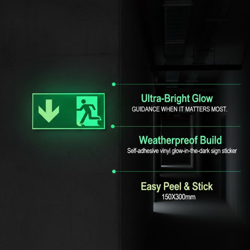 1 Lembar Stiker Label Tanda Ke - Emergency Exit Sign ulasan dan harga