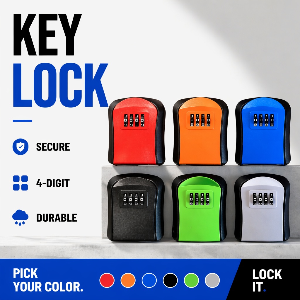 Kotak Penyimpanan Kunci Tahan  - Lockbox Key Secure ulasan dan harga