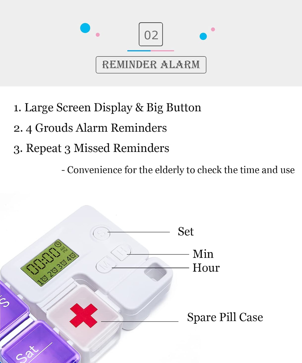 Pengatur pil 7 hari dengan pen - Medicine Cabinet Lock ulasan dan harga
