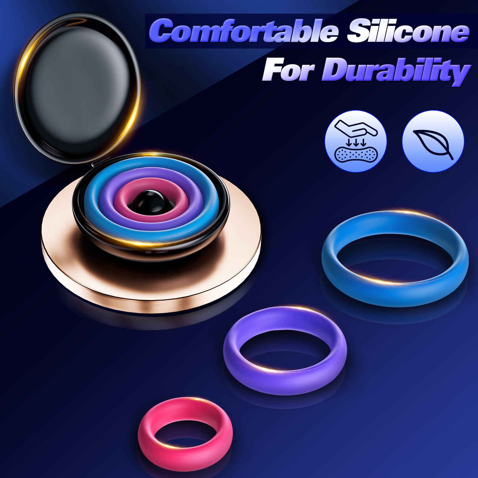 3pcs Cincin Penis Silikon Deng - Medicine Cabinet Lock ulasan dan harga
