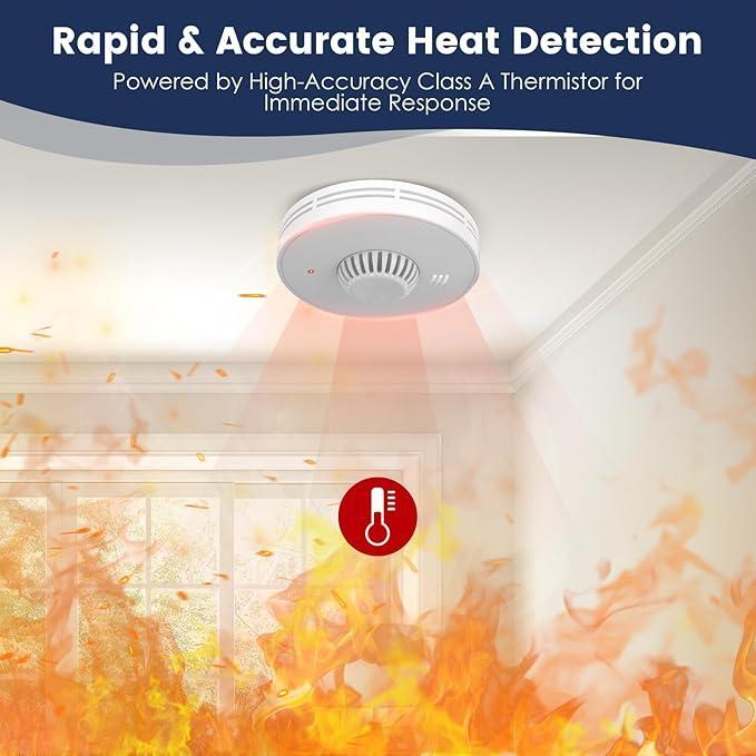 Alarm Asap dan Panas Nirkabel  - Smoke Detector Interconnected ulasan dan harga